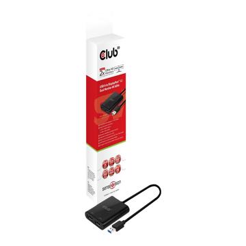 Club 3D USB to DisplayPort 1.2 Dual Monitor - 4K60Hz