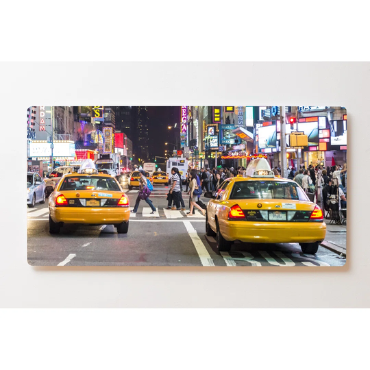 Backlight Motive Wall Picture New York Taxi Magnetic Cork Board
