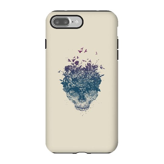 Balazs Solti Skulls And Flowers Phone Case for iPhone and Android - iPhone 7 Plus - Tough Case - Matte