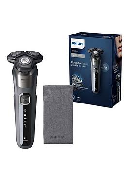 Philips Series 5000 Wet &Amp; Dry Men'S Electric Shaver With Travel Pouch, Carbon Grey, S5587/10