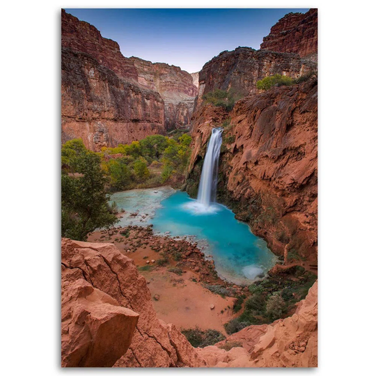 Canvas Print Waterfall Nature Rocks