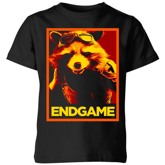 Avengers Endgame Rocket Poster Kids' T-Shirt - Black - 3-4 Years - Black