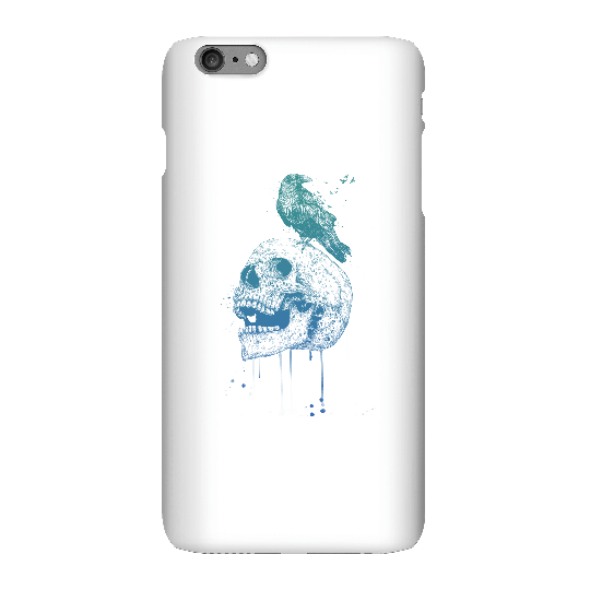 Balazs Solti Skull And Crow Phone Case for iPhone and Android - iPhone 6 Plus - Snap Case - Matte