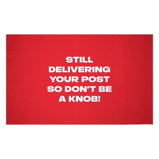 Decorsome Still Delivering Your Post Woven Rug - Small