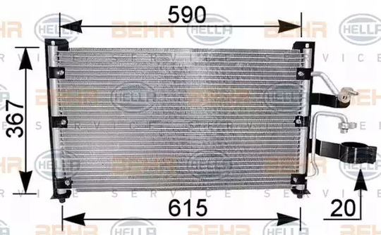 Condenser Air Conditioning 8FC351037-211 by Hella