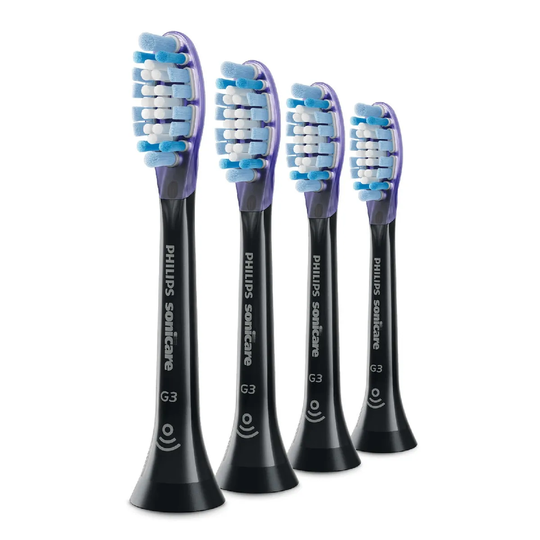 Philips HX9054/33 G3 Premium Gum Care Standard Sonic Toothbrush Heads 4 Pack - Black