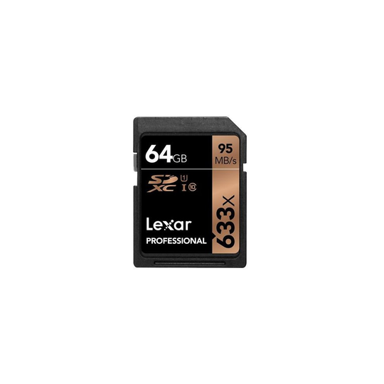 Lexar 64 GB Professional UHS-I SDXC 633x Class 10 Memory Card