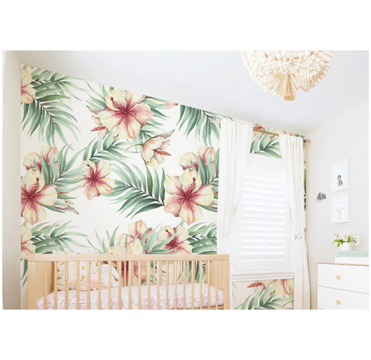 Dierks Hawaii Flowers Leaves Wallpaper