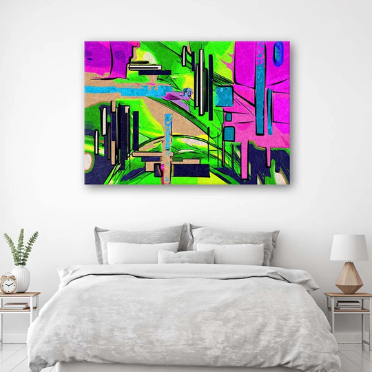 Canvas Print Colourful Abstract Green