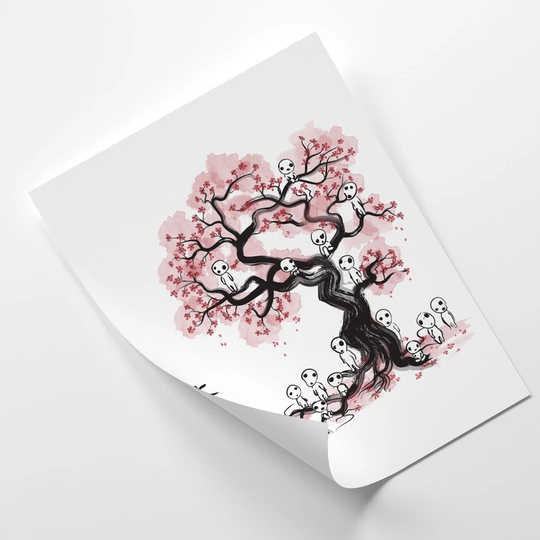 Poster, Forest Spirits Sumi-E