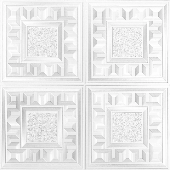 Belgravia Decor Blown White Greek Key Wallpaper