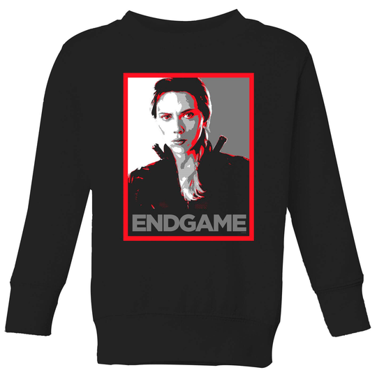 Avengers Endgame Black Widow Poster Kids' Sweatshirt - Black - 3-4 Years - Black