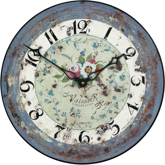 36cm Antique Rose Wall Clock