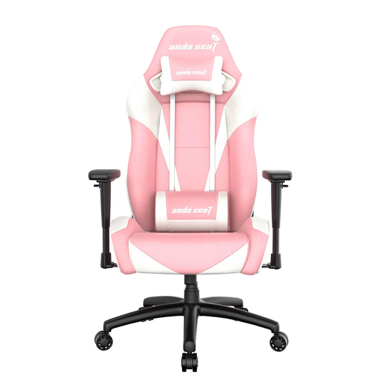 Andaseat Pretty In Pink Gaming Chair - White/Pink