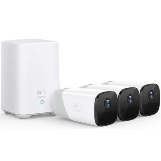 EufyCam 2 - 3 Cam Kit + HomeBase 2 - White