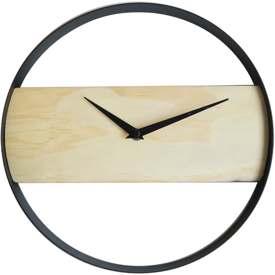 Metal and Wood 30cm Wall Clock