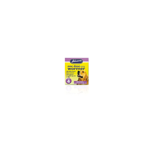 Size 4 One Dose Dogs Easy Wormer - Johnsons Tablets Dog - johnsons wormer dose one easy tablets dog size 4 dogs