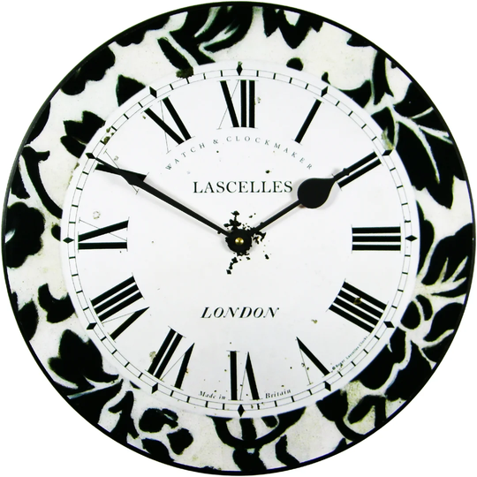 36cm Modern Damask Wall Clock