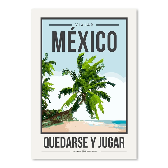 'Travel Poster Mexico' by Brooke Witt Vintage Advertisement