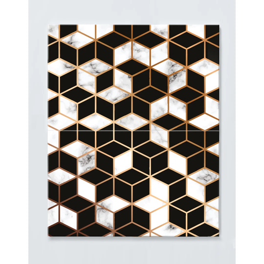 Pattern Motif Magnetic Wall Mounted Cork Board