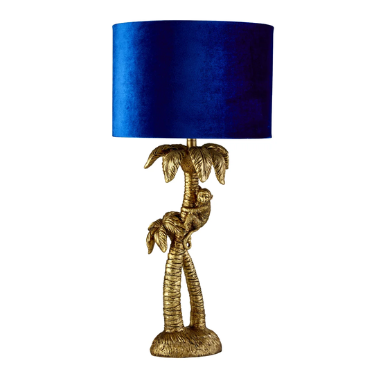 Herschfield 47Cm Gold/Royal blue Torchiere Lamp