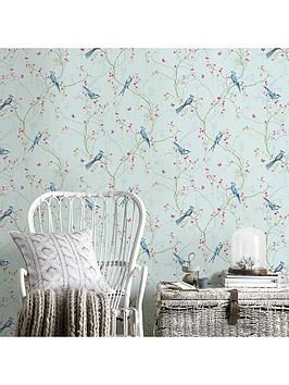 Superfresco Easy Songbird Duck Egg Wallpaper