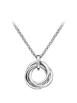 Hot Diamonds Sterling Silver Diamond Trio Ring Pendant