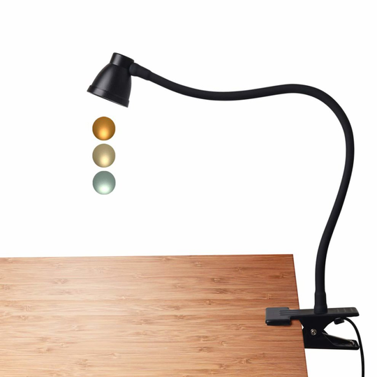 CeSunlight Clamp Desk Lamp, Clip on Reading Light, 3000-6500K Adjustable Color Temperature, 6 Illumination Modes, 10 Led Beads, AC Adapter and USB...