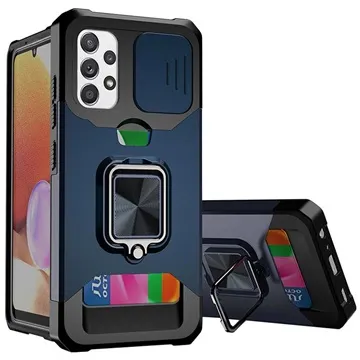 Multifunctional 4-in-1 Samsung Galaxy A32 (4G) Hybrid Case - Navy Blue