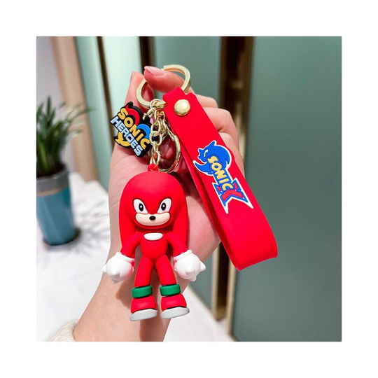 (Red) Knuckles Sonic the Hedgehog Sega Keyring Keychain Cute Cartoon Pendant Bag Charm