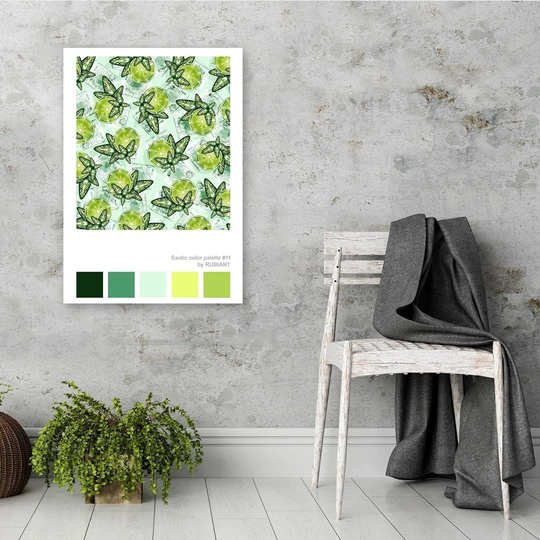 Poster, Green Ripe Limes