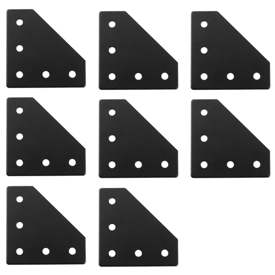 8x L Shape Corner Bracket Plate 5-Hole for 2020 Series Aluminum Profile Frame