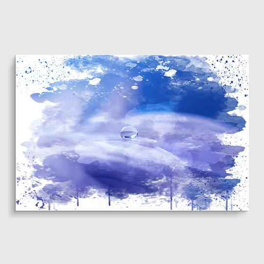 'Blue Gerbera Flower' Graphic Art Print Poster