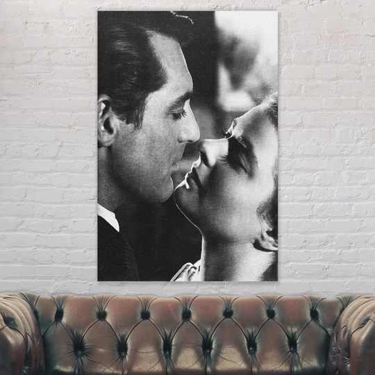 Cary Grant and Ingrid Bergman in Casablanca - Wrapped Canvas Art Prints