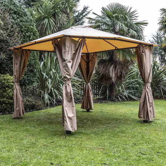 Katie Blake Eden 3m x 4m Gazebo With Curtains - Taupe