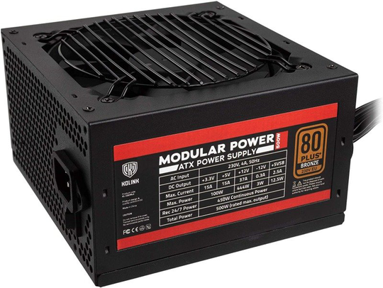 Kolink Modular Power 500W 80 Plus Bronze Semi-Modular Power Supply