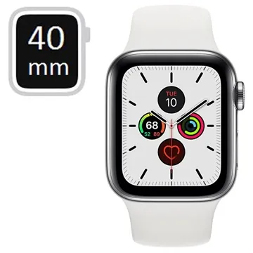 Apple Watch Series 5 LTE MWX42FD/A - Stainless Steel, Sport Band, 40mm - Silver