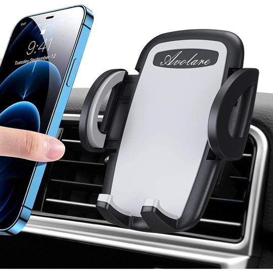 Phone Car Holder, Avolare Car Mobile Phone Holder Universal Air Vent Car Holder 360 Degree Rotation 2-level Adjustable Car Cradle Mount iPhone X 8 7 7