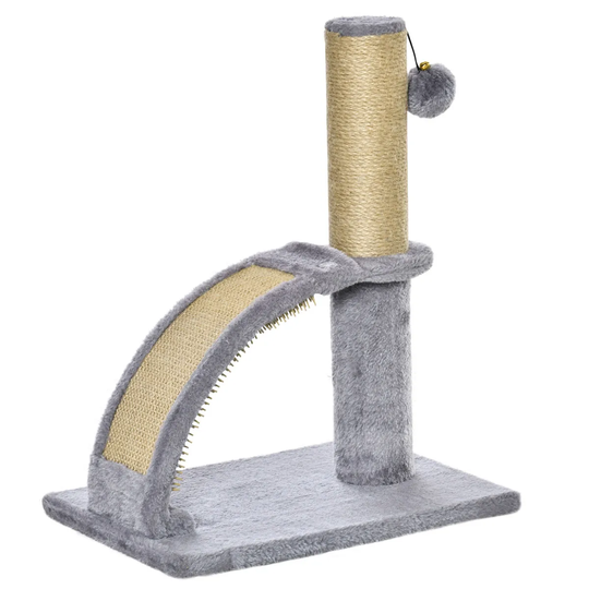 Pawhut Cat Tree Activity Center With Scratching Massage Board And Hanging Ball
