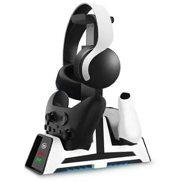 PS5 DualSense Controller Charging Station & Headphones Stand JYS-P5113
