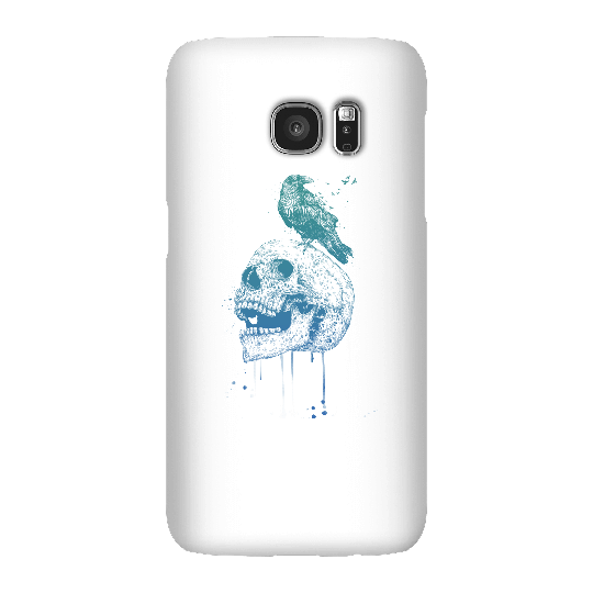 Balazs Solti Skull And Crow Phone Case for iPhone and Android - Samsung S7 - Snap Case - Matte