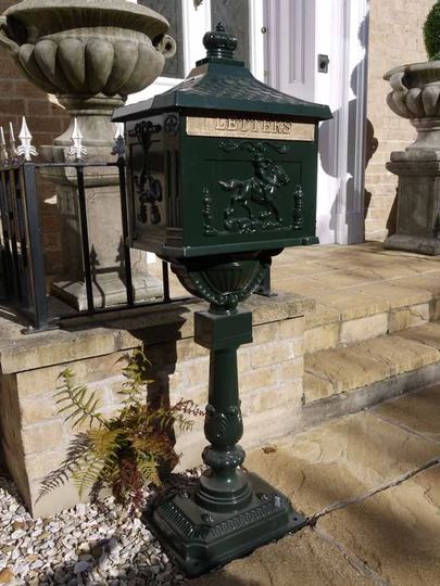 Cast On Stand Locking Post Mounted Letter Box