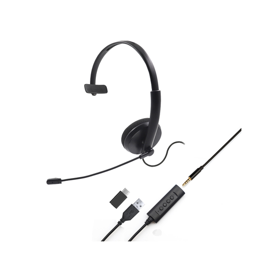 Project Telecom | Unified Monaural Noise Cancelling 3.5mm | USB Headset