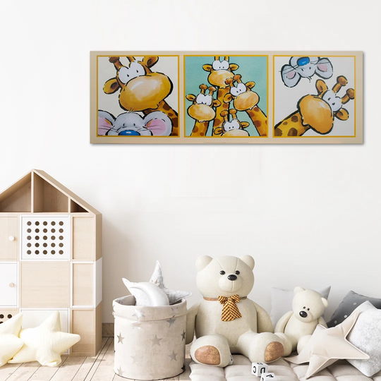 Canvas Print Giraffe Mouse