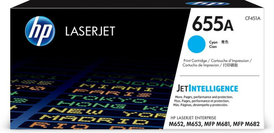 HP 655A Cyan Original Toner Cartridge - CF451a