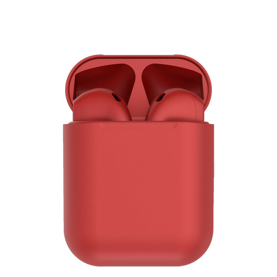 i12 Wireless Bluetooth Stereo Earphones With Mic - Red