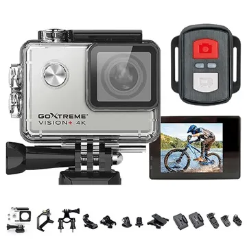 GoExtreme Vision+ 4K Ultra HD Action Camera - Silver / Black