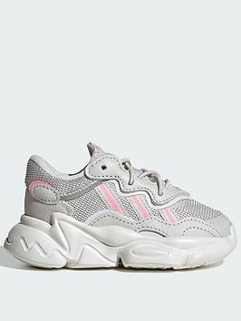 adidas Originals Infant Ozweego, Light Grey, Size 3