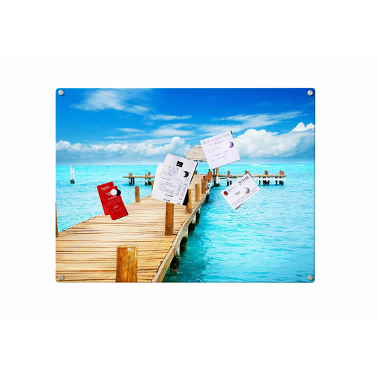 South Seas Magnetic Wall Mounted Photo Memo Board