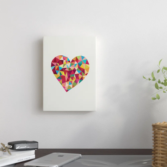 Heart Polygon by Brett Wilson - Graphic Art Print